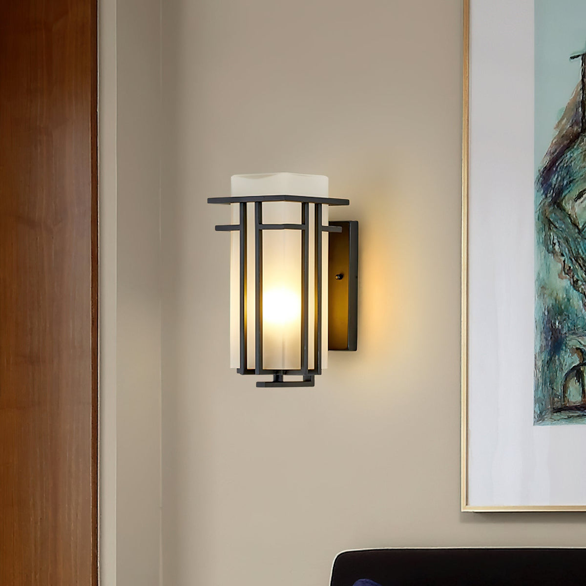 Linden Collection | Outdoor Wall Lantern with Retro Iron Design