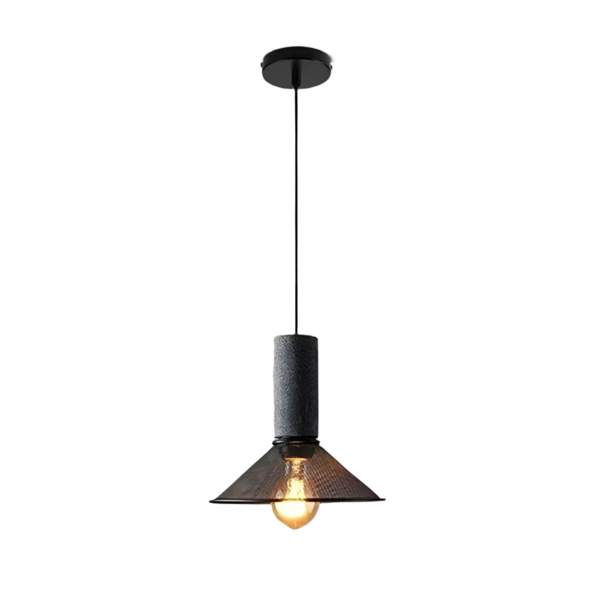 Industrialna lampa wisząca Loft | Designerska lampa LED z betonu do kuchni, salonu i jadalni