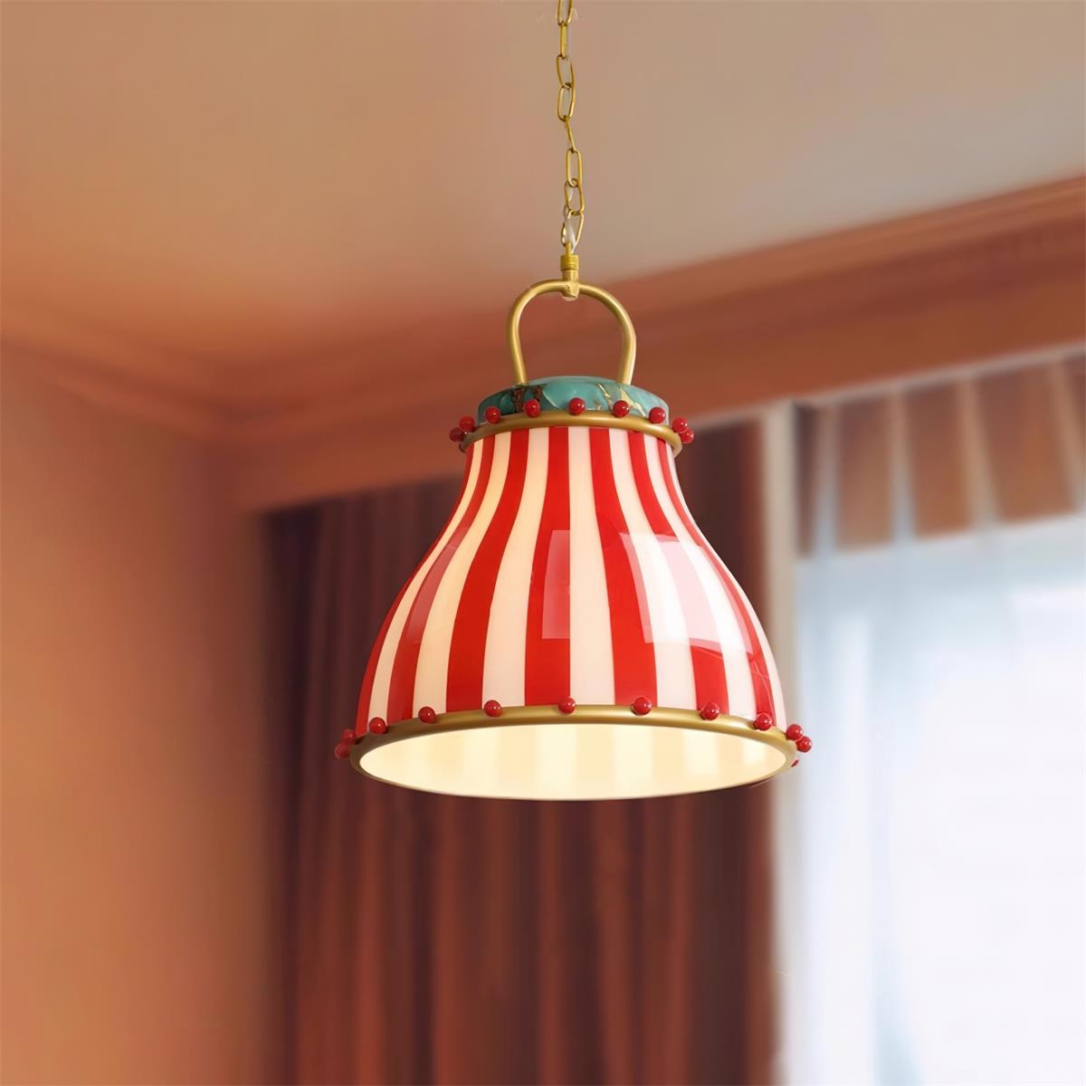 Lumen Collection | Szklana lampa wisząca w prążki | Eleganckie oświetlenie LED do salonu i jadalni