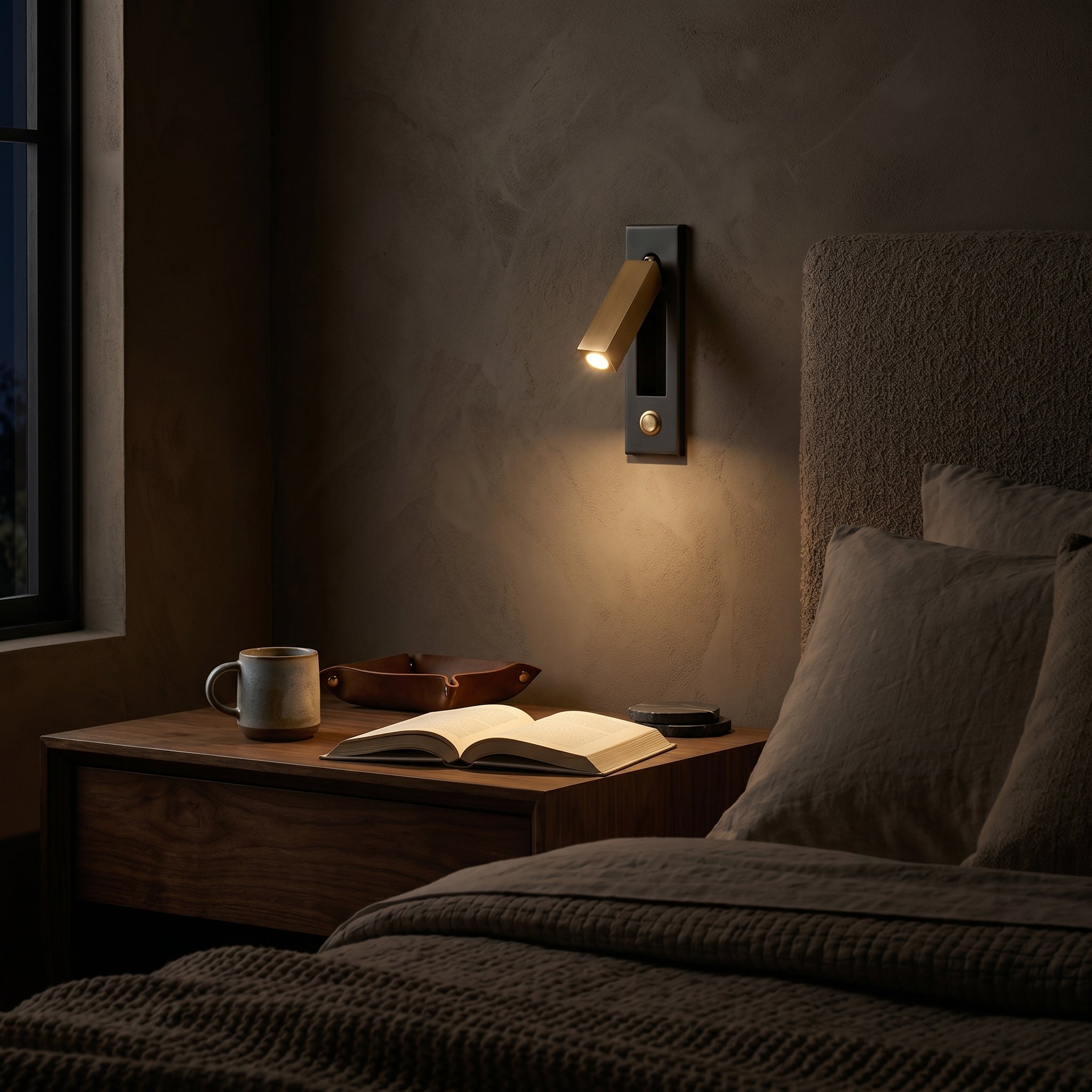 Lumen Collection | Bedside Wall Light with Pull-Out Activation