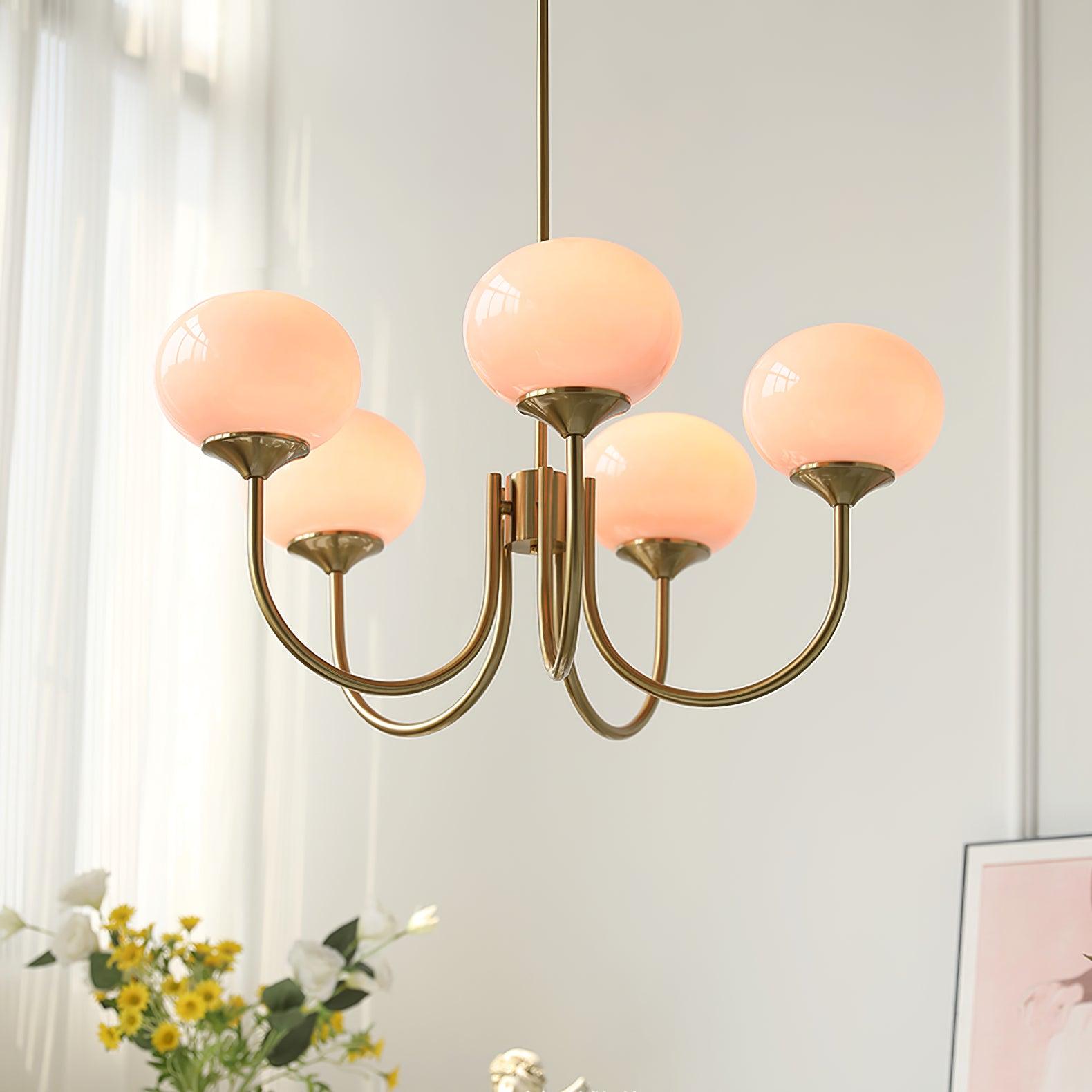 Lumen Collection | Designerska lampa wisząca z kulistymi kloszami | Eleganckie oświetlenie do salonu i jadalni