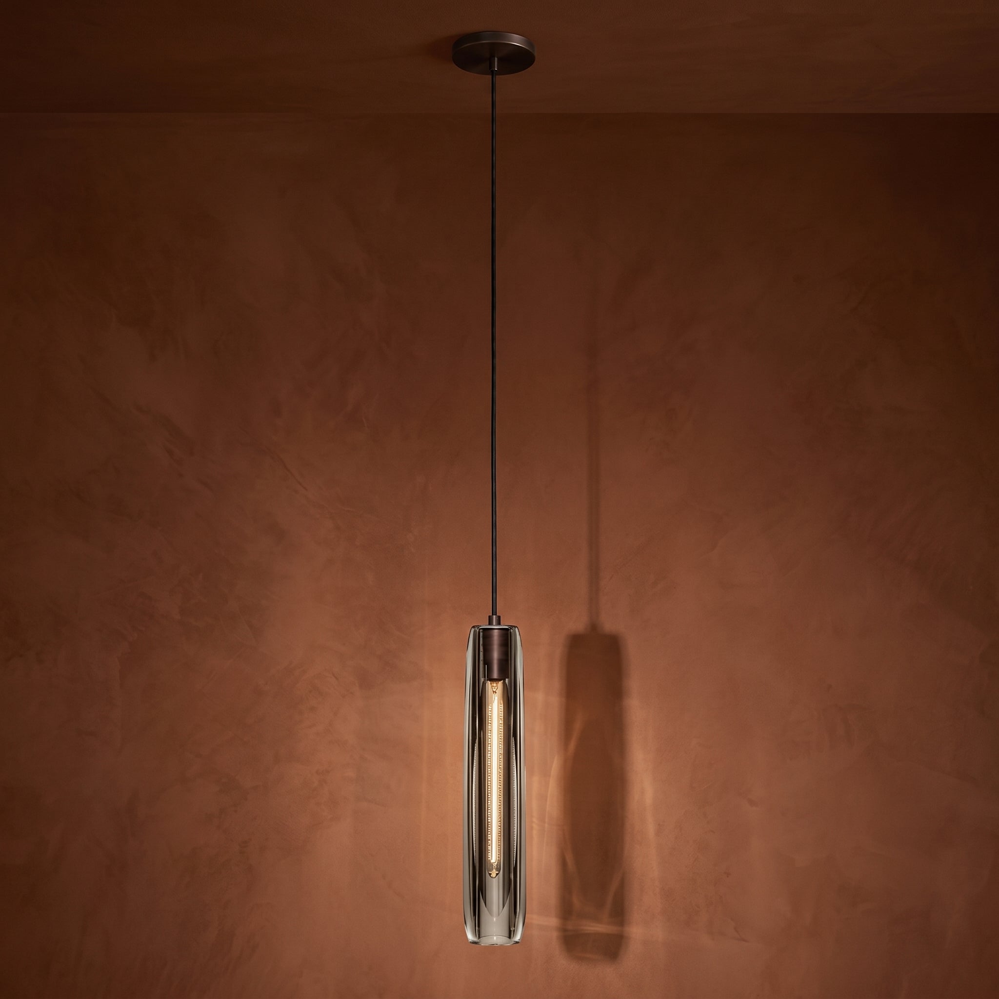 Lampa wisząca Lumen Audrey Crystal | Designerska szklana lampa LED z mosiądzu do salonu, kuchni i jadalni