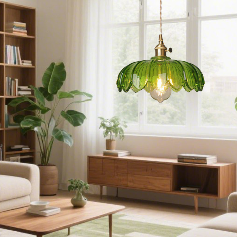 Lampa wisząca Lumen Rustic Glass | Designerska szklana lampa LED do salonu, kuchni i jadalni