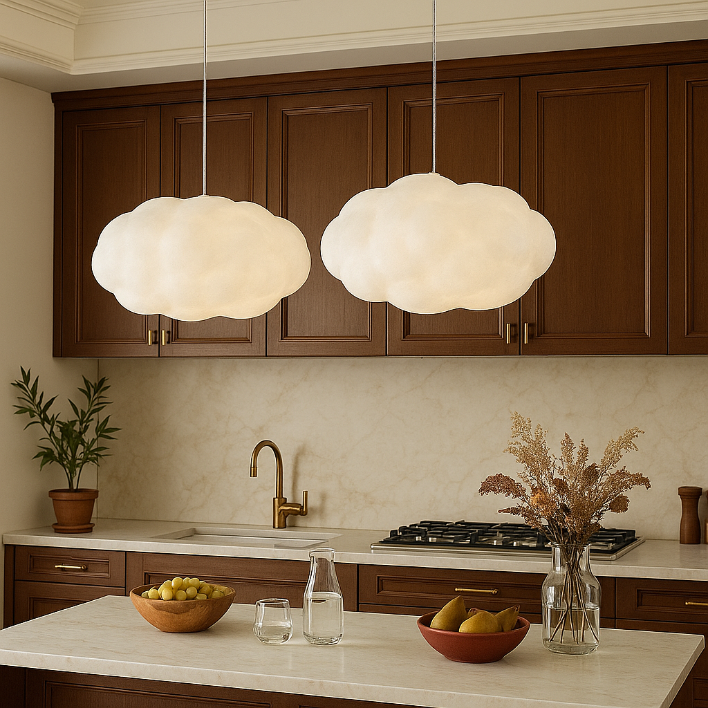 Lampa wisząca Cloud | Designerska lampa LED w kształcie chmury do salonu, jadalni i sypialni