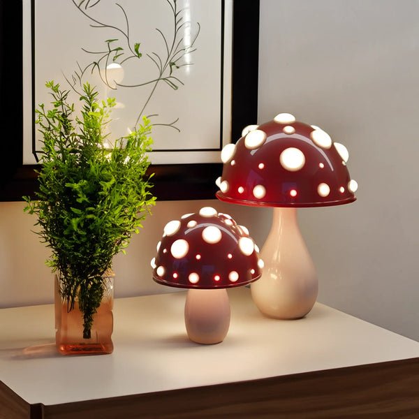 Mushroom LED | Lampa Stołowa LED w Kształcie Grzyba – Designerska Lampka do Sypialni i Salonu