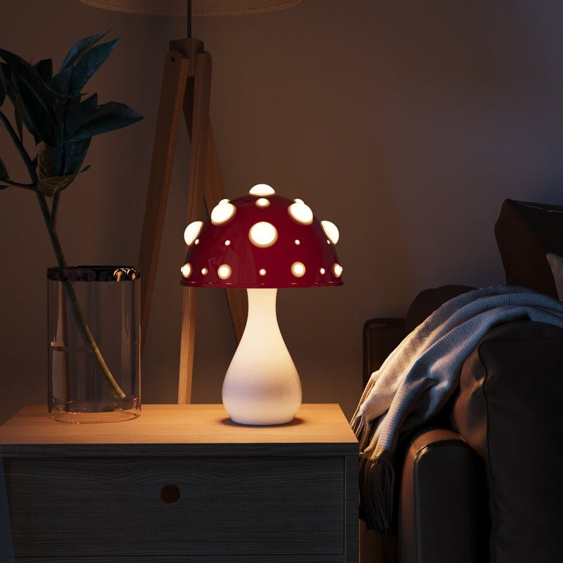 Mushroom LED | Lampa Stołowa LED w Kształcie Grzyba – Designerska Lampka do Sypialni i Salonu