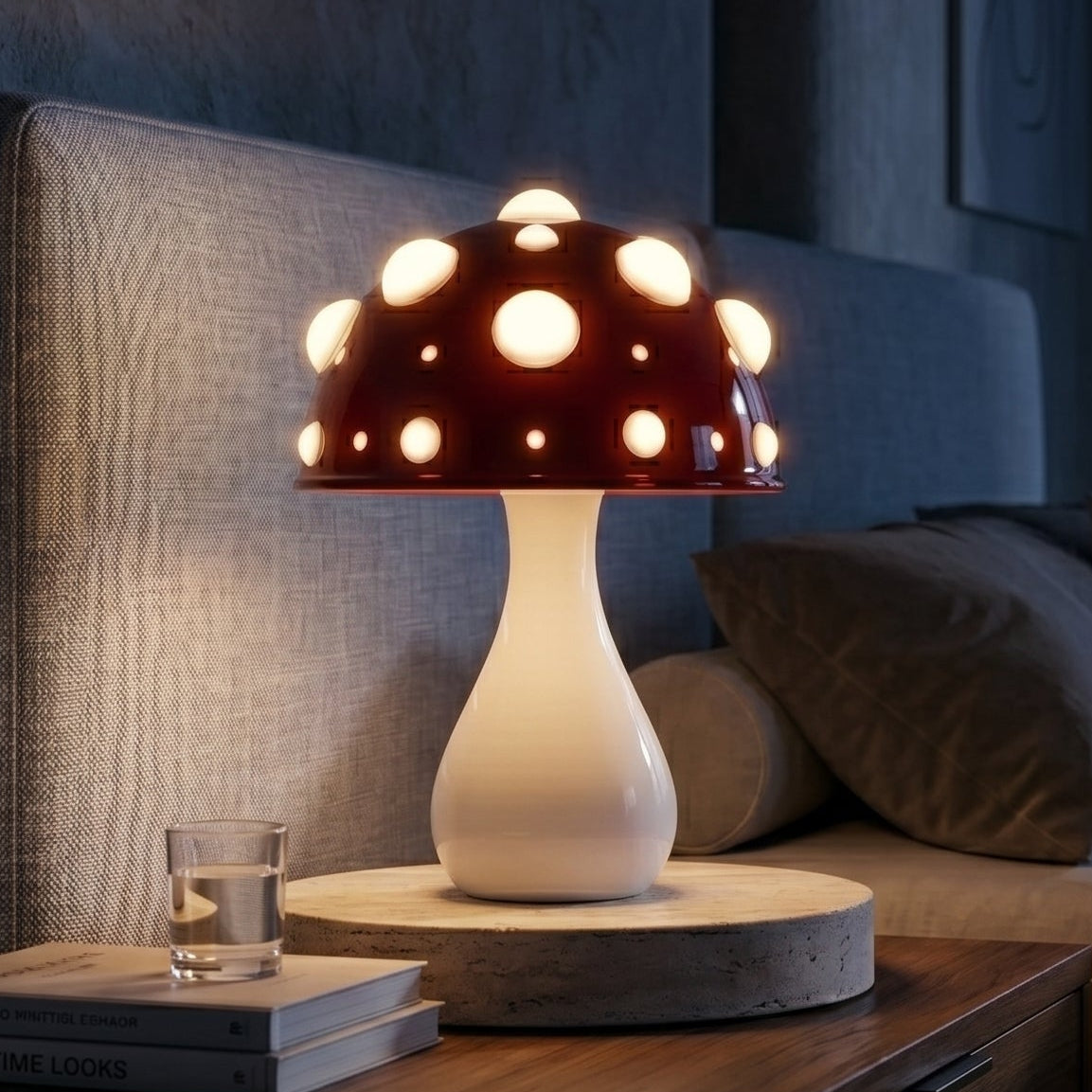 Mushroom LED | Lampa Stołowa LED w Kształcie Grzyba – Designerska Lampka do Sypialni i Salonu