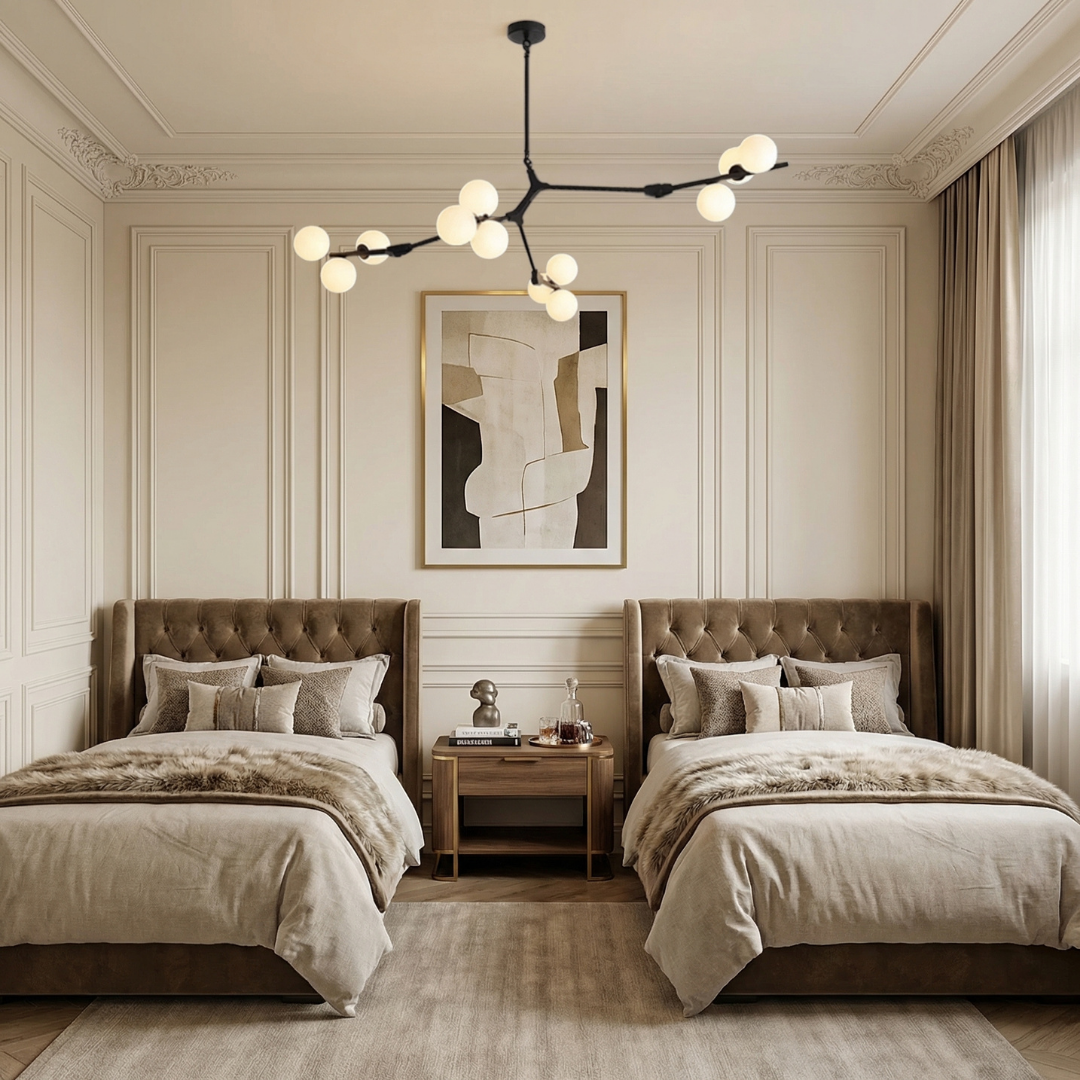 Lumen Collection | Modern Chandelier with Adjustable Height for Dining Rooms and Living Areas