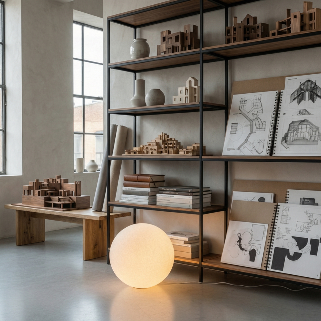 Lumen Collection | Globe Floor Lamp with Soft Ambient Light for Living Rooms