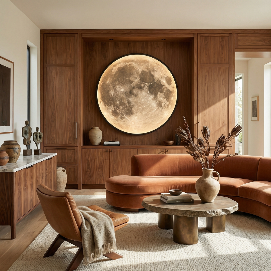 Lumen Collection | Moon Globe Wall Light with Soft LED Glow