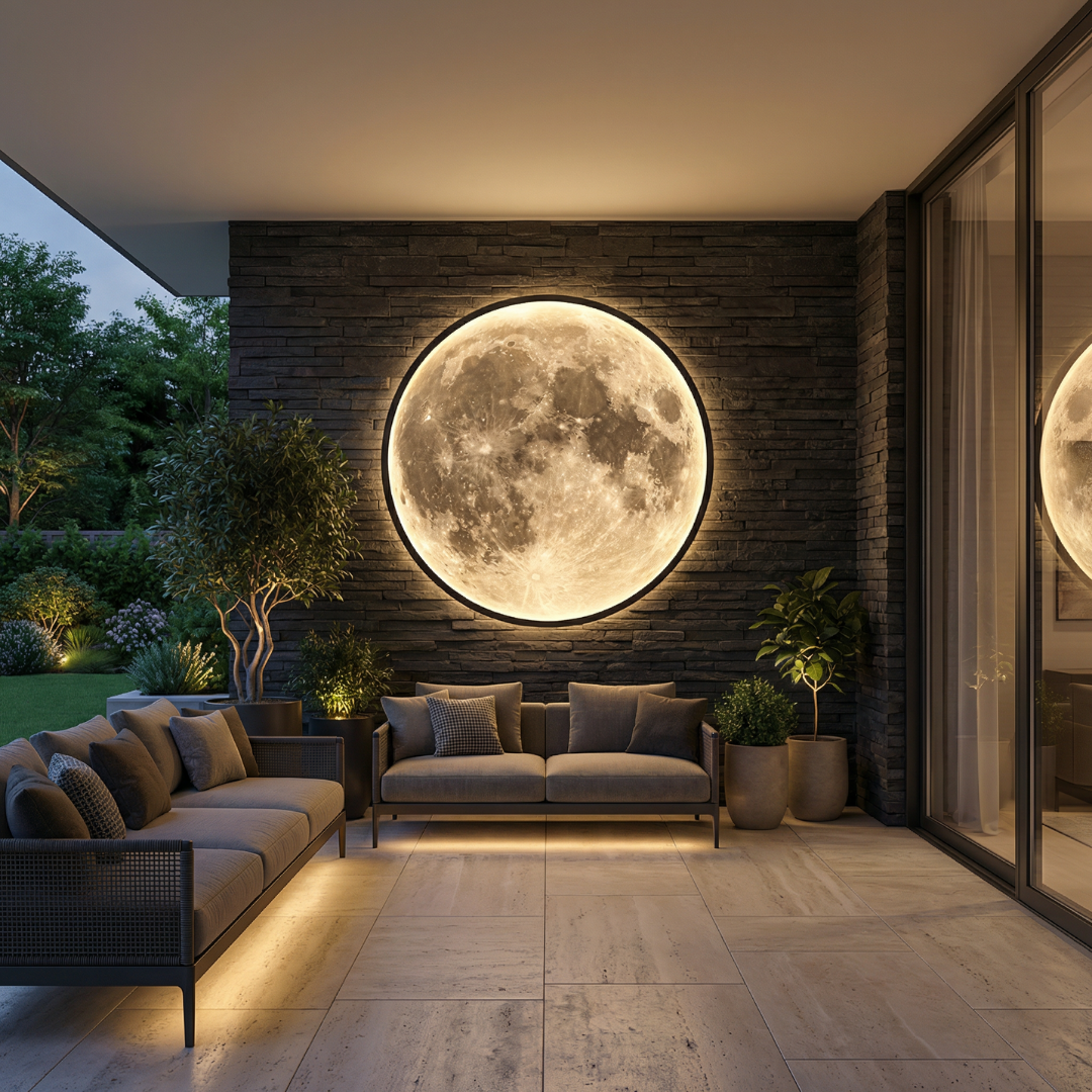 Lumen Collection | Moon Globe Wall Light with Soft LED Glow
