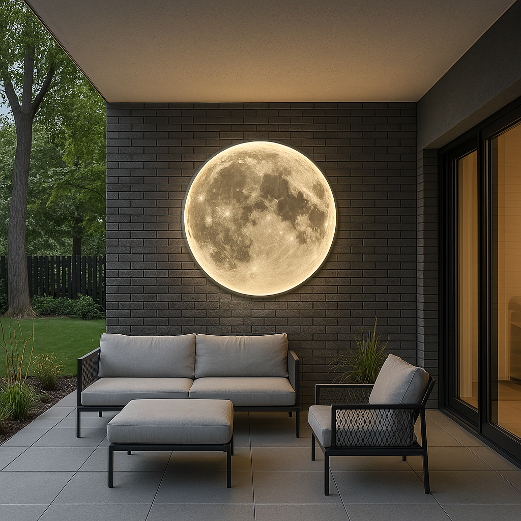 Lumen Collection | Moon Globe Wall Light with Soft LED Glow