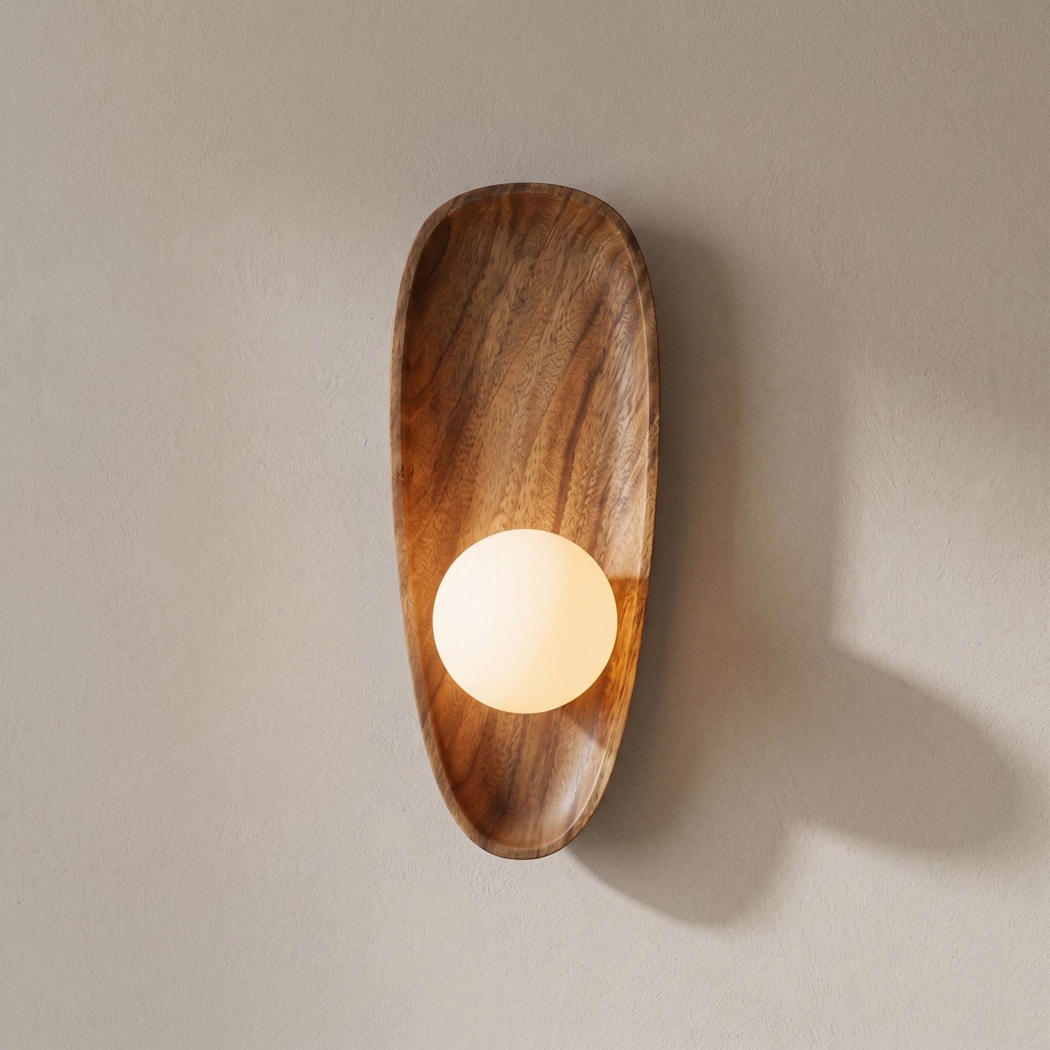Lumen Collection | Contemporary Wooden Wall Sconce with Soft Ambient Glow