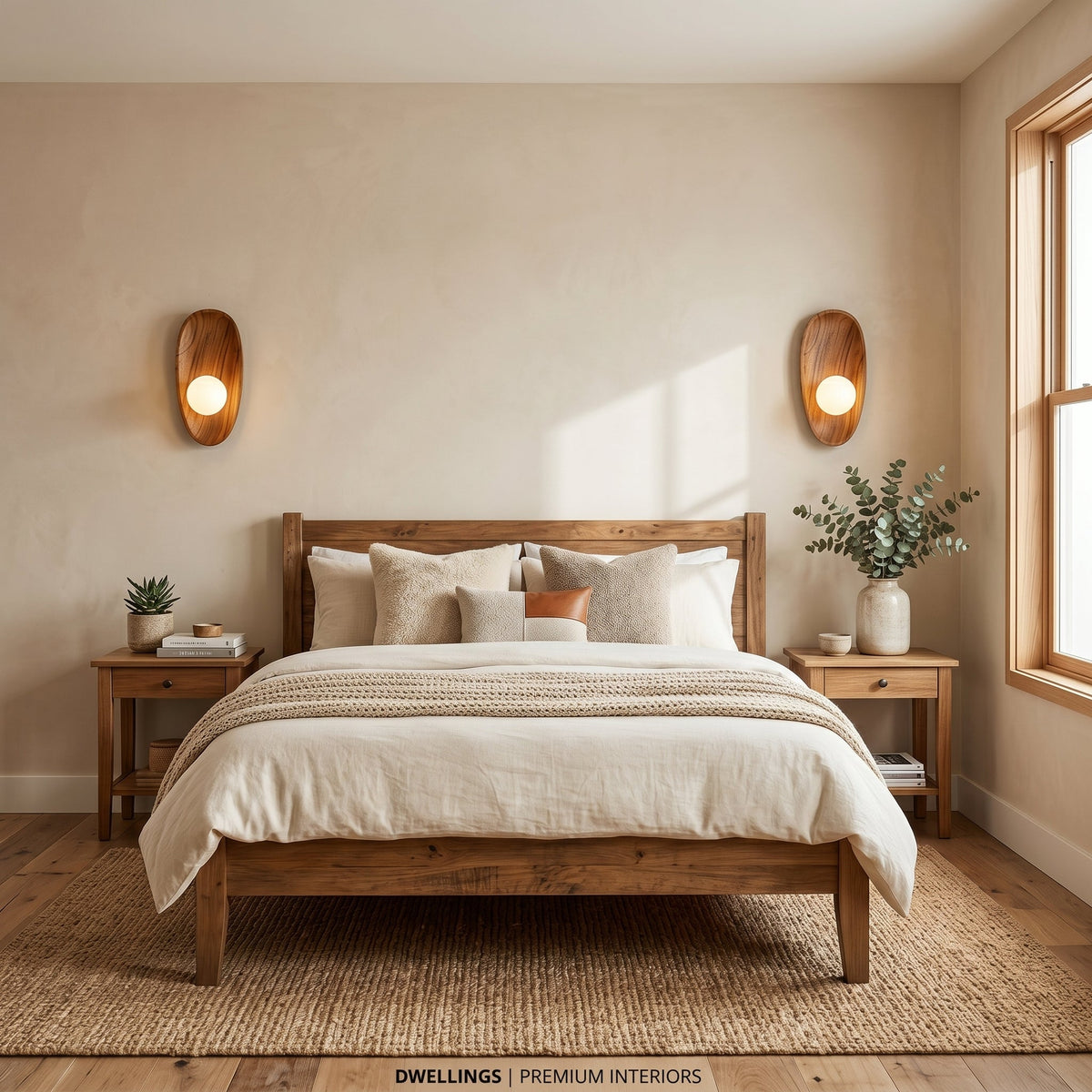 Lumen Collection | Contemporary Wooden Wall Sconce with Soft Ambient Glow