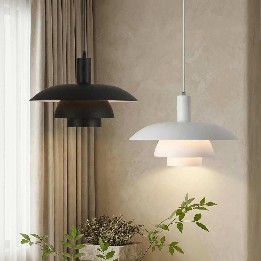 Lumen Juliet | Przytulna, elegancka duńska lampa wisząca do nowoczesnych wnętrz z wielowarstwowym kloszem