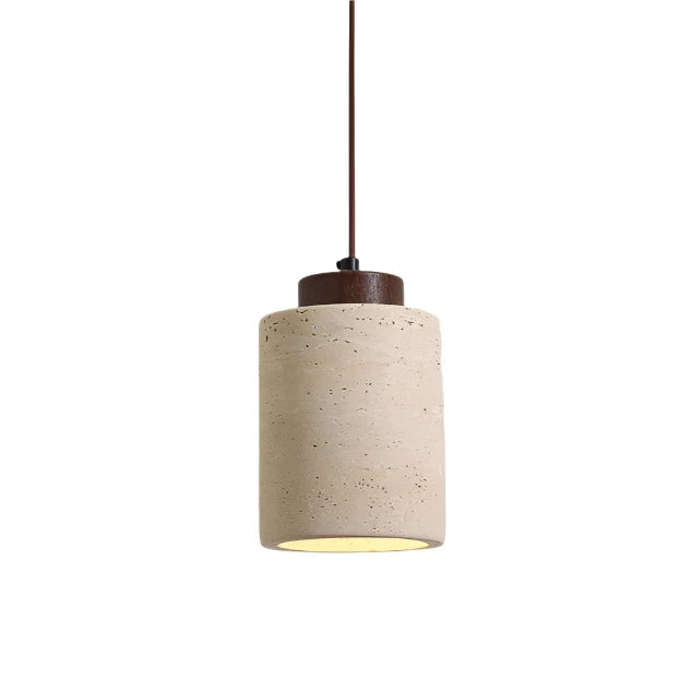 Lampa wisząca LED z trawertynu | Designerska lampa Retro Nordic z kamienia naturalnego do salonu, kuchni i jadalni