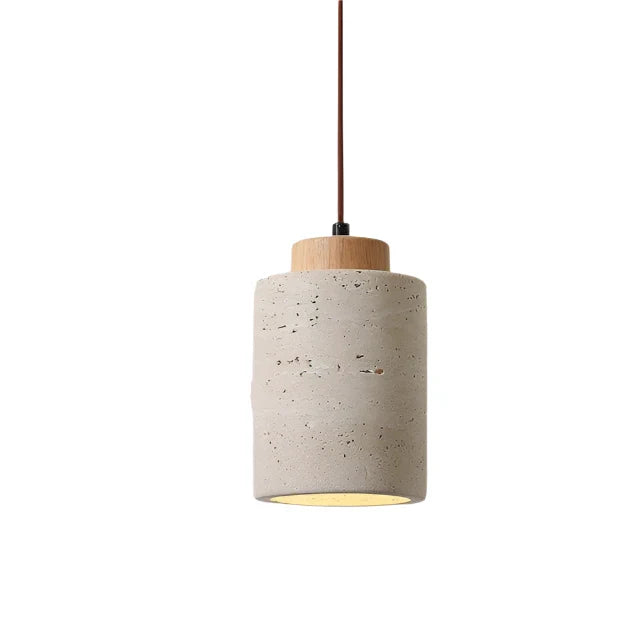 Lampa wisząca LED z trawertynu | Designerska lampa Retro Nordic z kamienia naturalnego do salonu, kuchni i jadalni