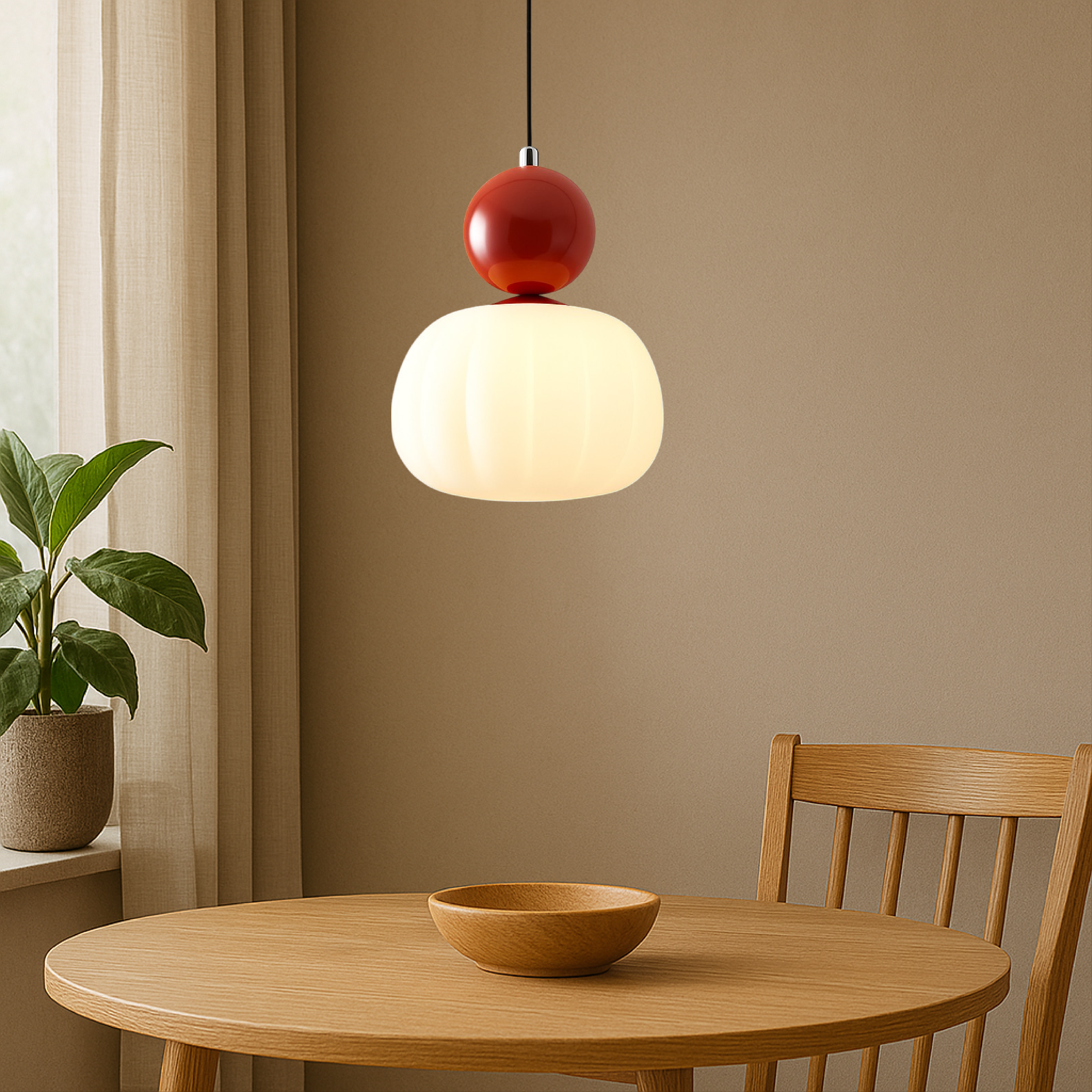 Lampa wisząca Art Deco | Złota designerska lampa LED z podwójnym kloszem do salonu, kuchni i jadalni