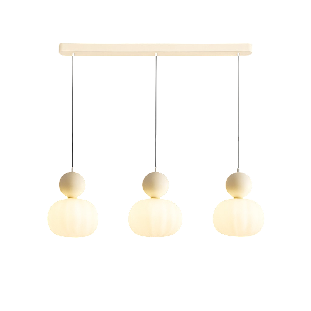 Lampa wisząca Art Deco | Złota designerska lampa LED z podwójnym kloszem do salonu, kuchni i jadalni
