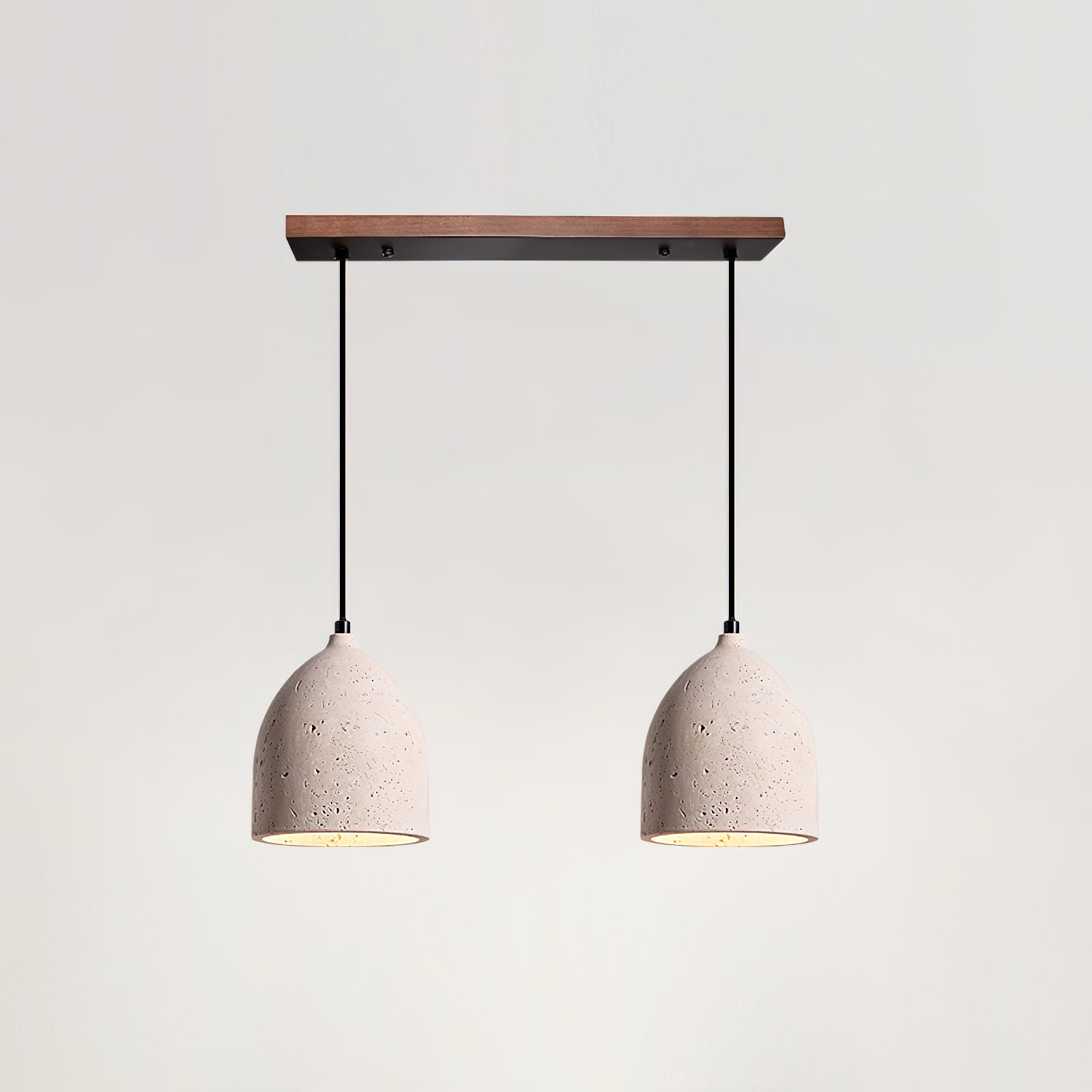 Lampa wisząca Lumen z trawertynu | Designerskie oświetlenie z kamienia naturalnego do salonu, kuchni i jadalni