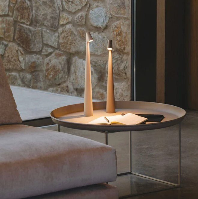 LuminaVista™ | Przytulna, elegancka przenośna lampa stołowa LED do nowoczesnych wnętrz