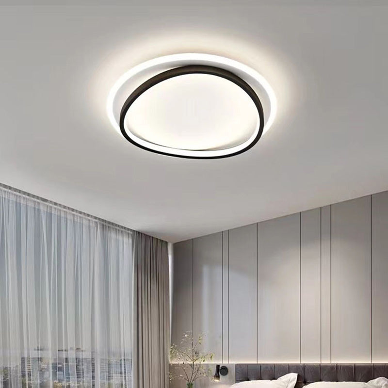 Nowoczesna Lampa Sufitowa LED | Czarno-Złoty Design do Salonu i Sypialni