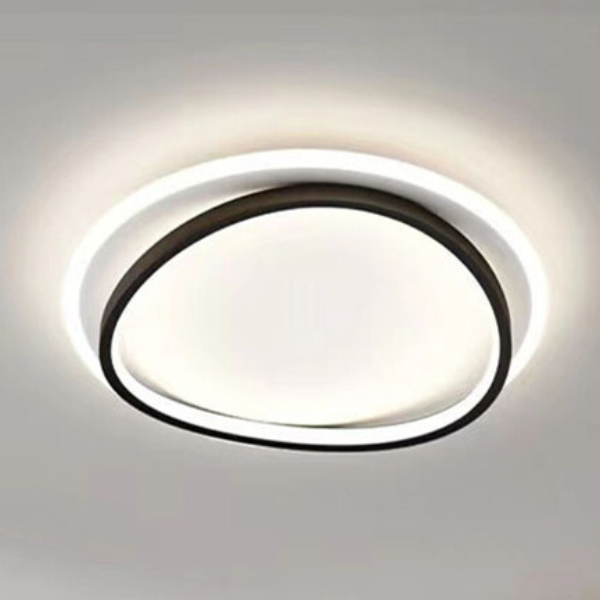 Nowoczesna Lampa Sufitowa LED | Czarno-Złoty Design do Salonu i Sypialni