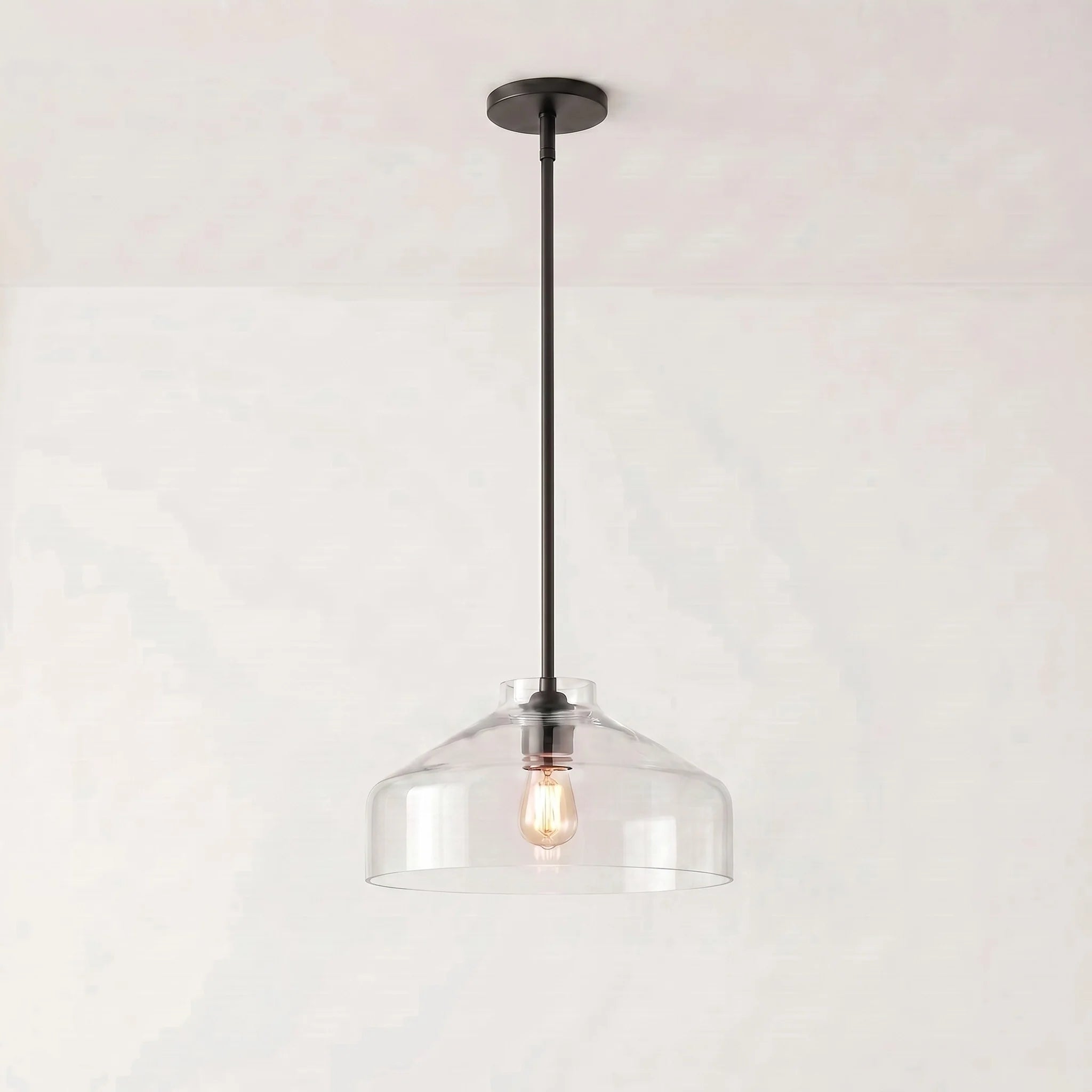 Lampa wisząca z matowego metalu | Skandynawski minimalistyczny design z regulowaną wysokością | Stylowe oświetlenie do kuchni, jadalni i przedpokoju