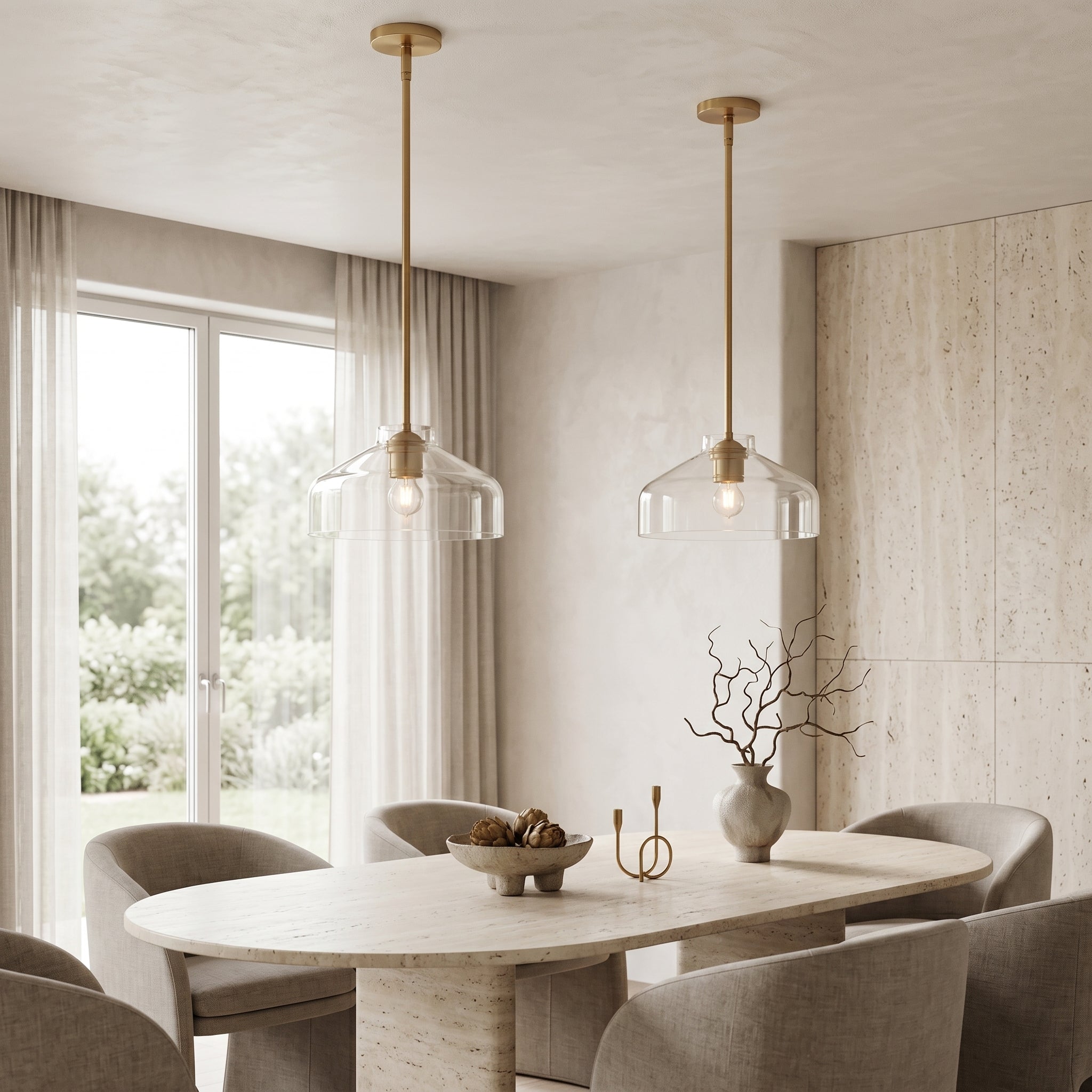 Lampa wisząca z matowego metalu | Skandynawski minimalistyczny design z regulowaną wysokością | Stylowe oświetlenie do kuchni, jadalni i przedpokoju