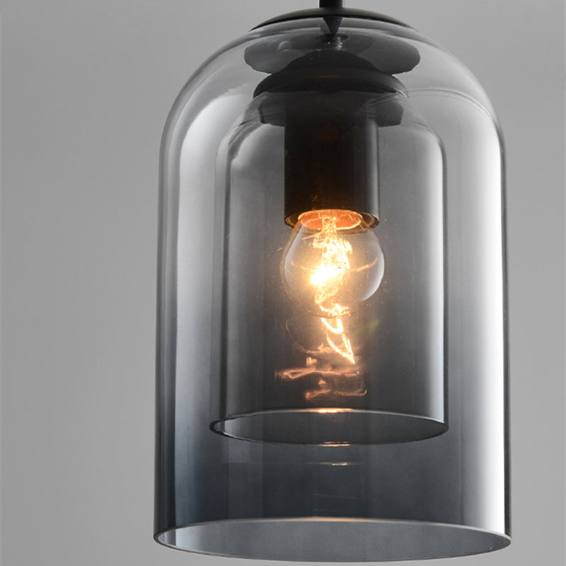 Kolekcja Mica | Lampa wisząca Mid-Century ze szklanym kloszem E27 | Eleganckie oświetlenie do kuchni, salonu i domu