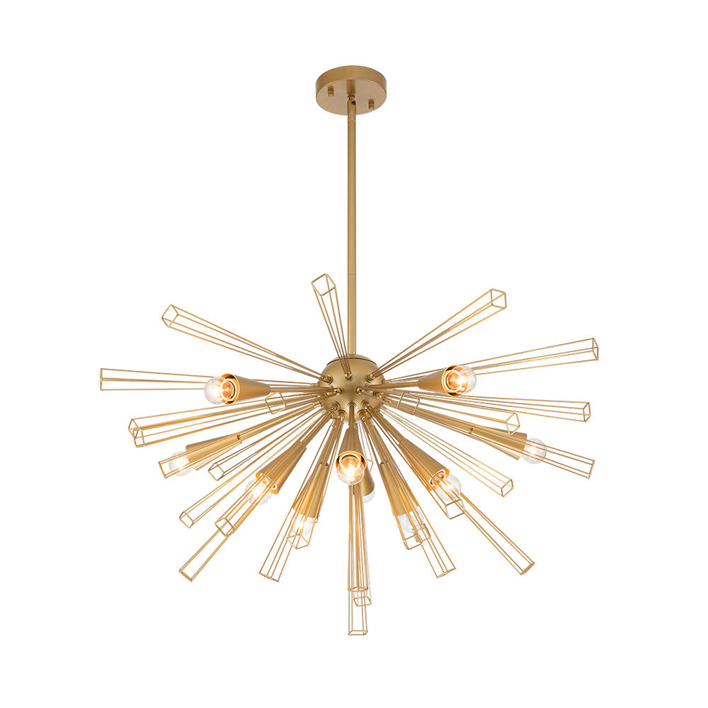 Żyrandol Sputnik Słońce Mid-Century na 10 Punktów