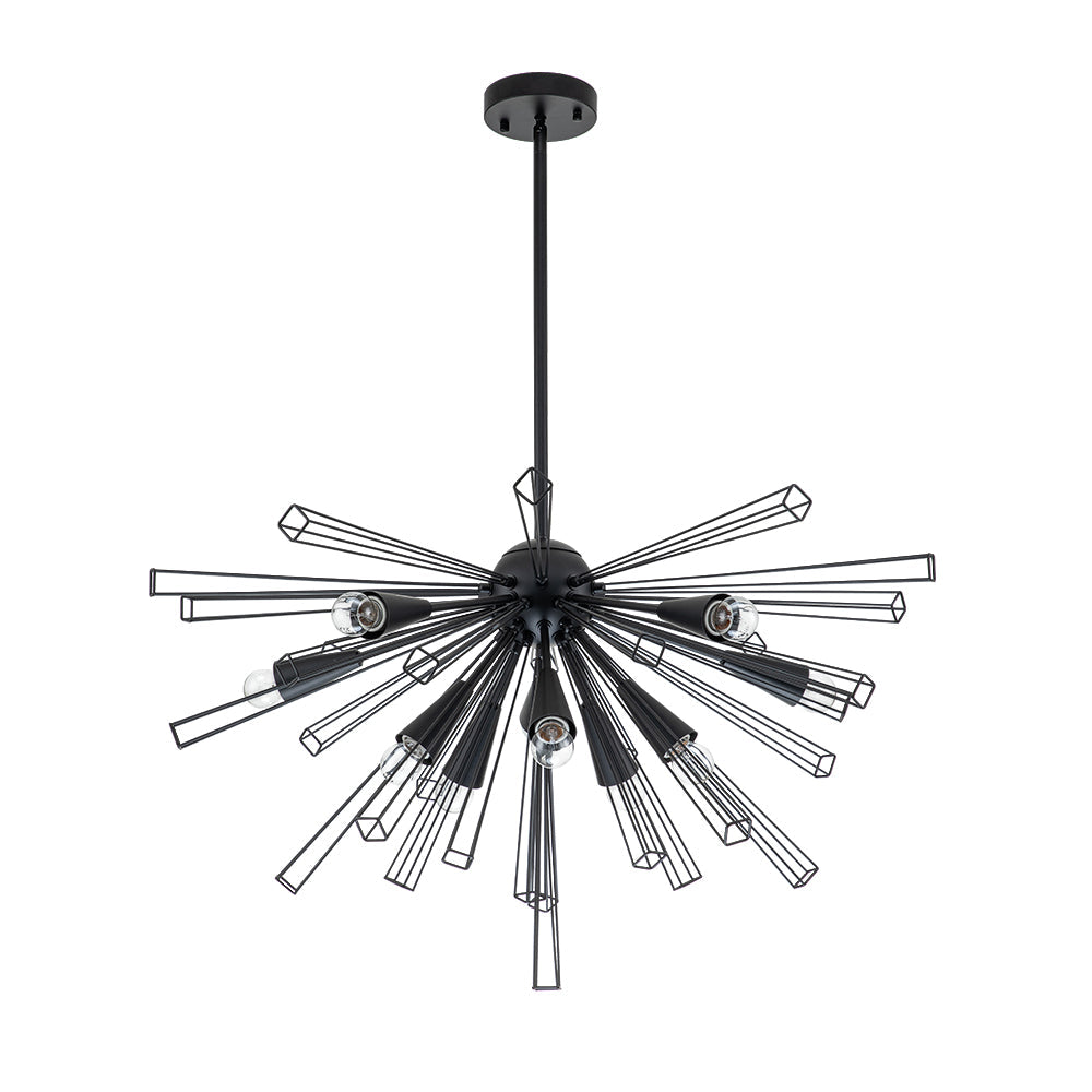 Żyrandol Sputnik Słońce Mid-Century na 10 Punktów