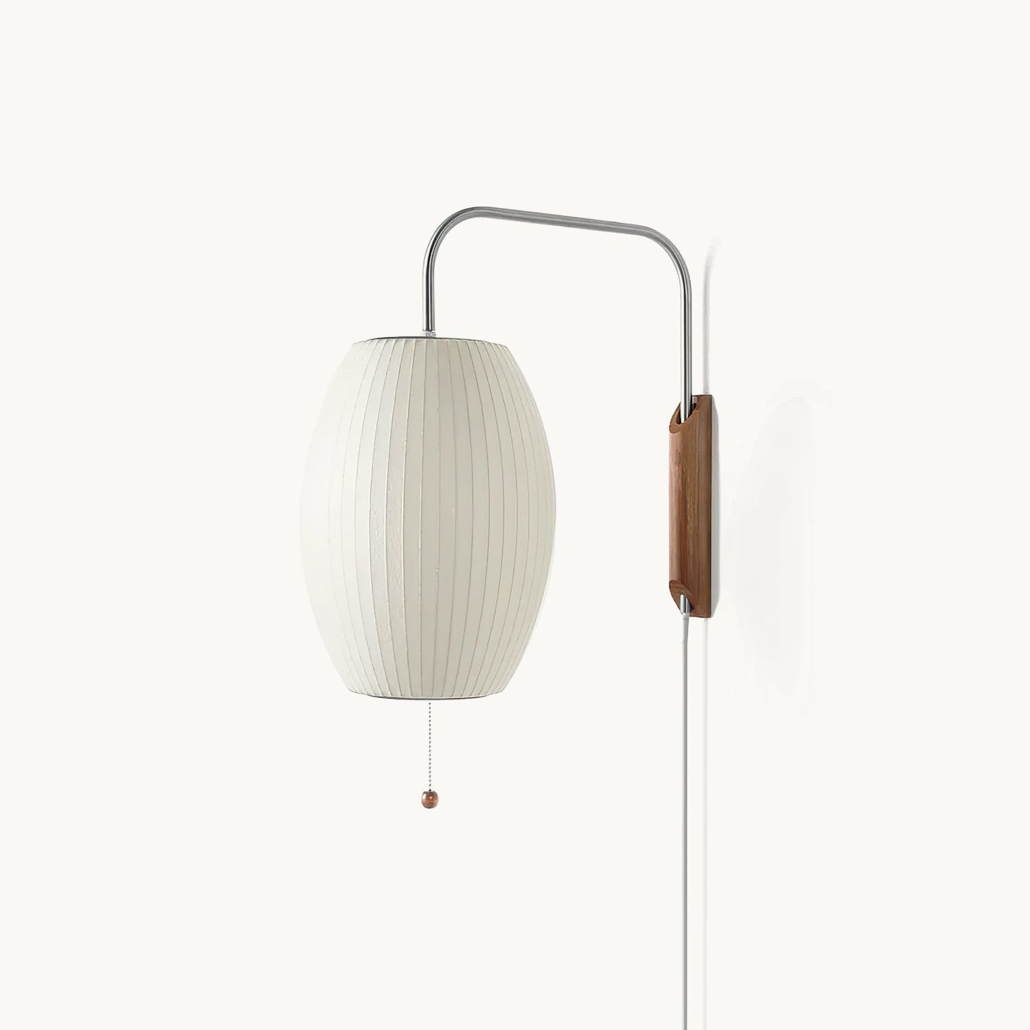 Kinkiet Ścienny Mid-Century Modern LED z Drewnianym Akcentem do Salonu i Sypialni