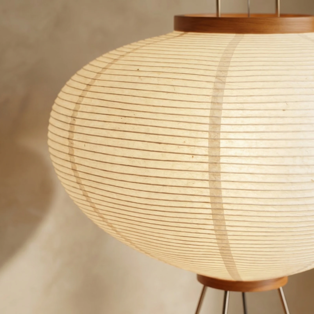 Minimalistyczna Papierowa Lampa Podłogowa o Miękkim, Rozproszonym Świetle