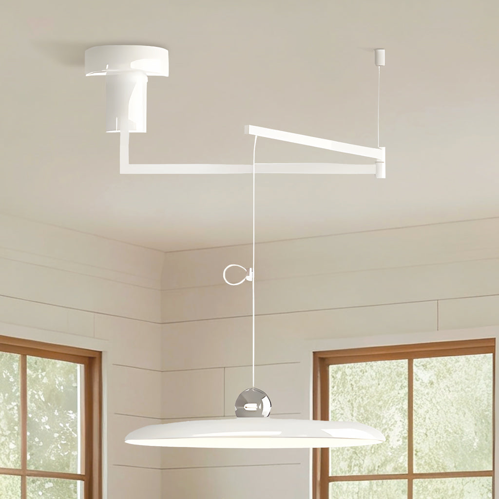 Lumen Tizio | Regulowana lampa wisząca LED z obrotowym ramieniem do jadalni i kuchni