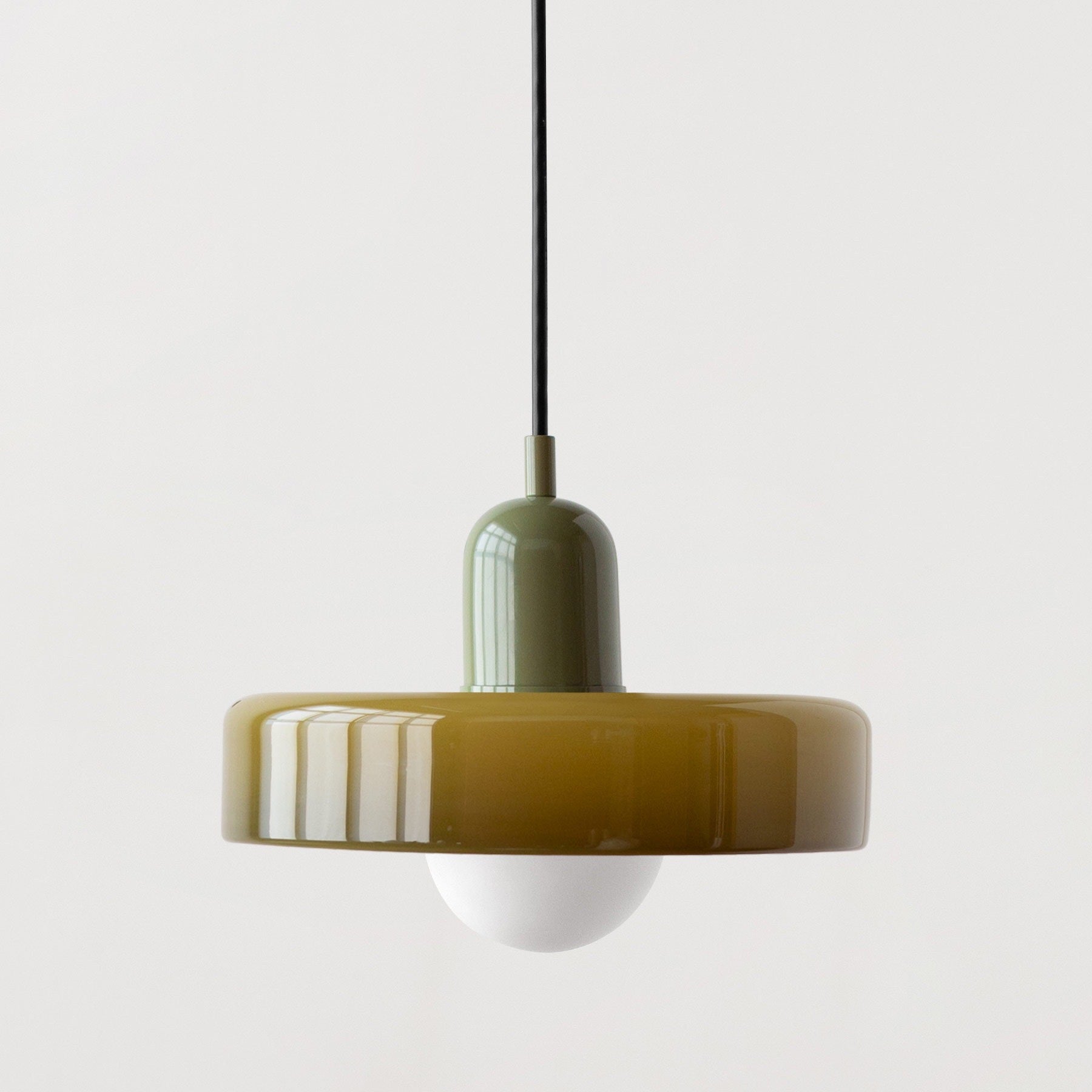 Nowoczesna szklana lampa wisząca LED | Regulowany pierścieniowy design Halo