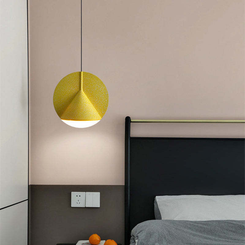 Nowoczesna Lampa Wisząca LED z Kloszem z Żywicy w Stylu Lastryko