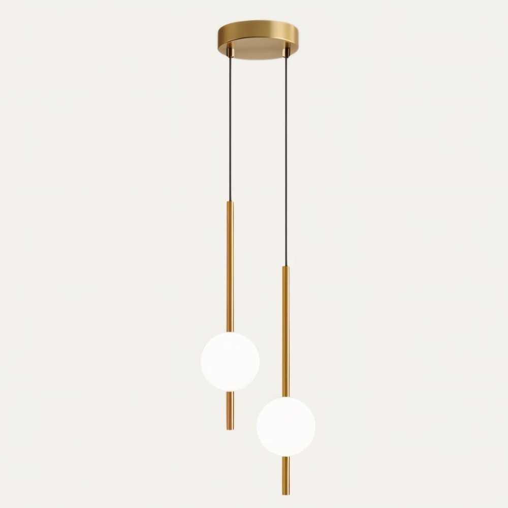 Nordic Glow | Lampa wisząca z akrylową kulą i regulowaną wysokością zawieszenia