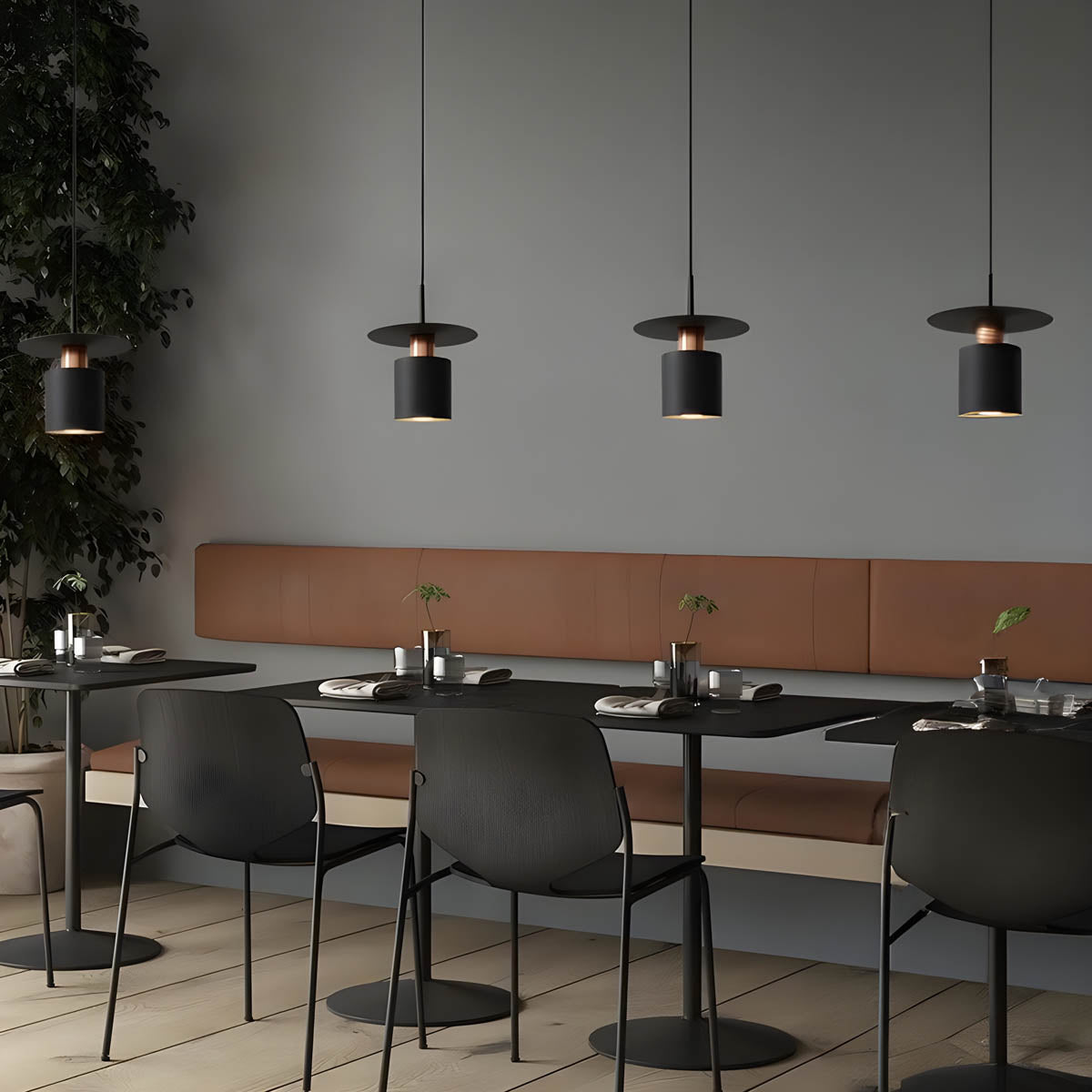 Modern Pendant Light | Black Hanging Light with Adjustable Cable | Elegant Lighting Solution for Kitchen and Dining Spaces