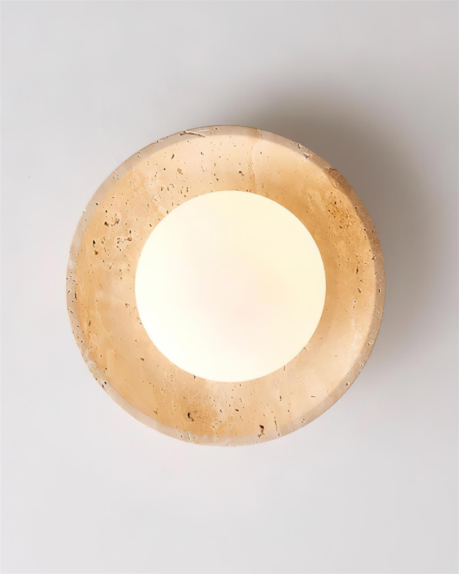 Mylie | Przytulna, elegancka lampa sufitowa z trawertynu do nowoczesnych wnętrz