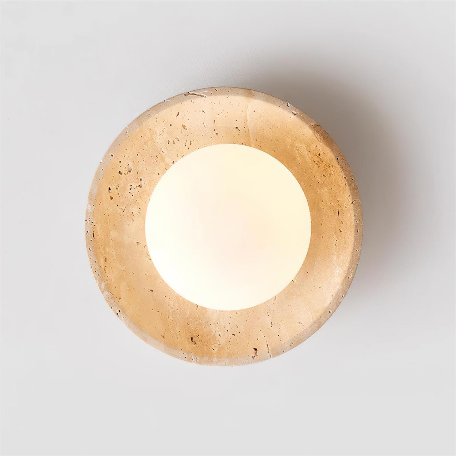 Mylie | Przytulna, elegancka lampa sufitowa z trawertynu do nowoczesnych wnętrz