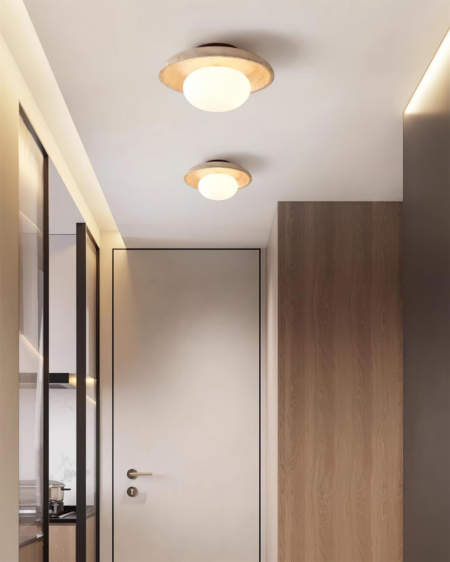 Mylie | Przytulna, elegancka lampa sufitowa z trawertynu do nowoczesnych wnętrz