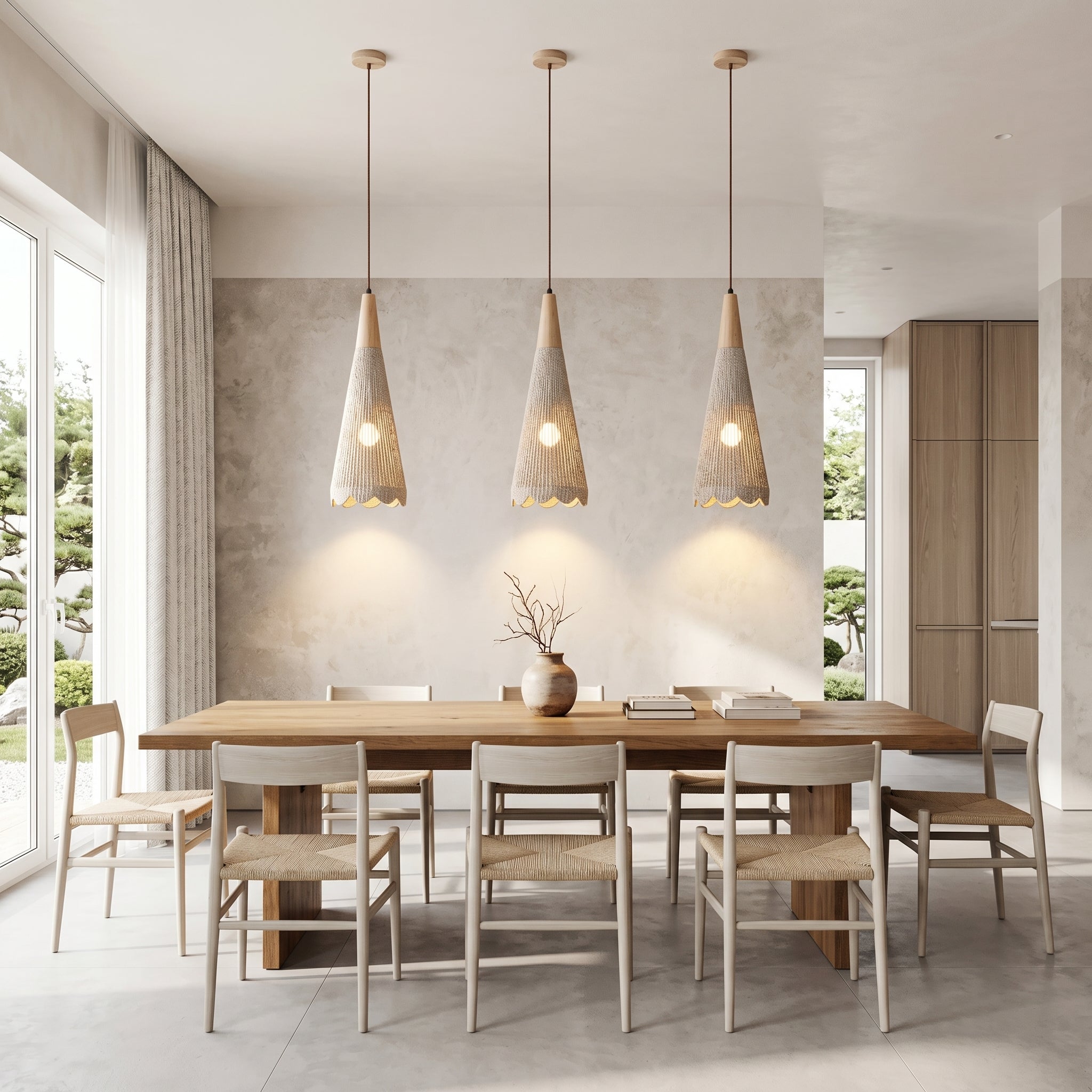 Natural Glow | Przytulna, elegancka lampa wisząca do nowoczesnych wnętrz z regulowaną wysokością