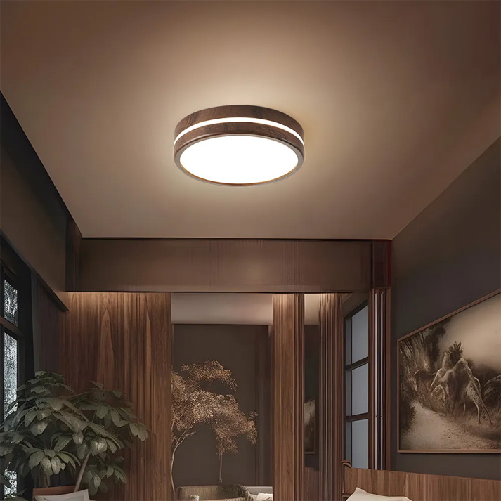 Naturalis | Przytulna, elegancka lampa sufitowa do nowoczesnych wnętrz z drewna i akrylu