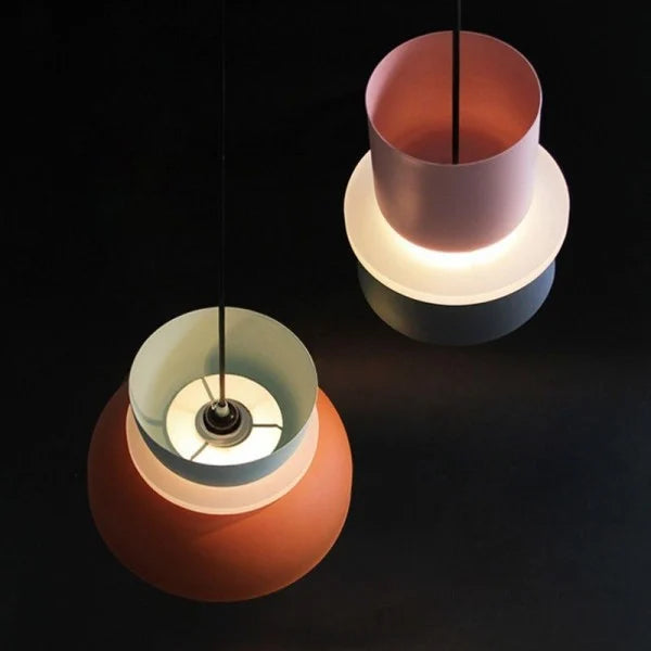 Skandynawska lampa wisząca | Oświetlenie do kuchni w kształcie makaronika | Trwała aluminiowa konstrukcja do nowoczesnych wnętrz