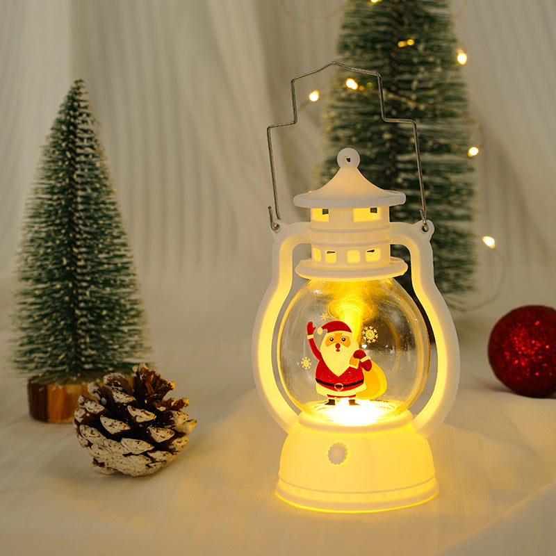 Świąteczna Latarnia LED ze Szklaną Kulą i Napisem Merry Christmas - Styl C