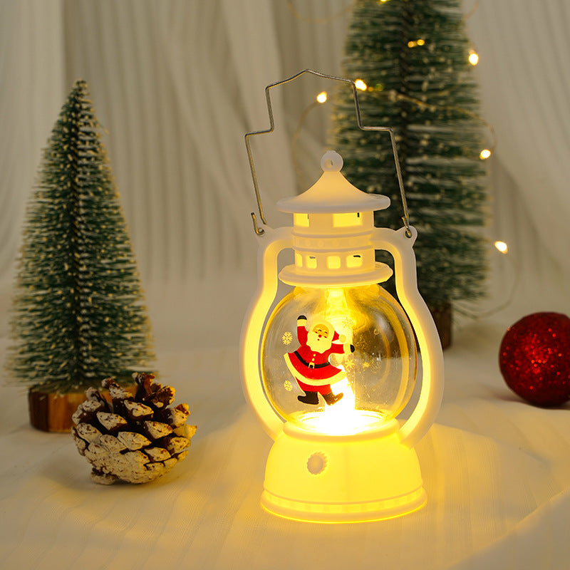 Świąteczna Latarnia LED ze Szklaną Kulą i Napisem Merry Christmas - Styl B