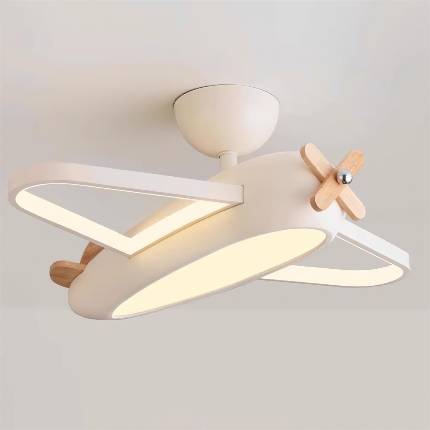Zabawna lampa sufitowa Airplane do pokoju dziecięcego ze zintegrowanym oświetleniem LED | Urocza oprawa oświetleniowa dla kreatywnych przestrzeni