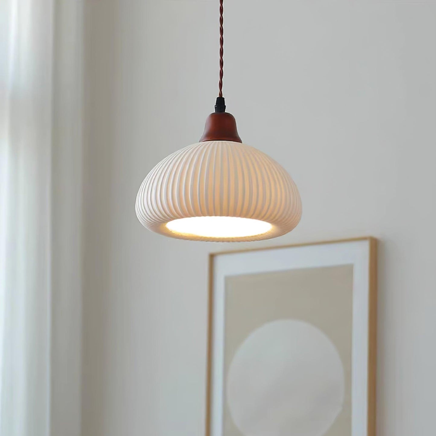 Kolekcja Sidra | Ceramiczna lampa wisząca w naturalnych ziemistych odcieniach | Eleganckie oświetlenie do przytulnych wnętrz