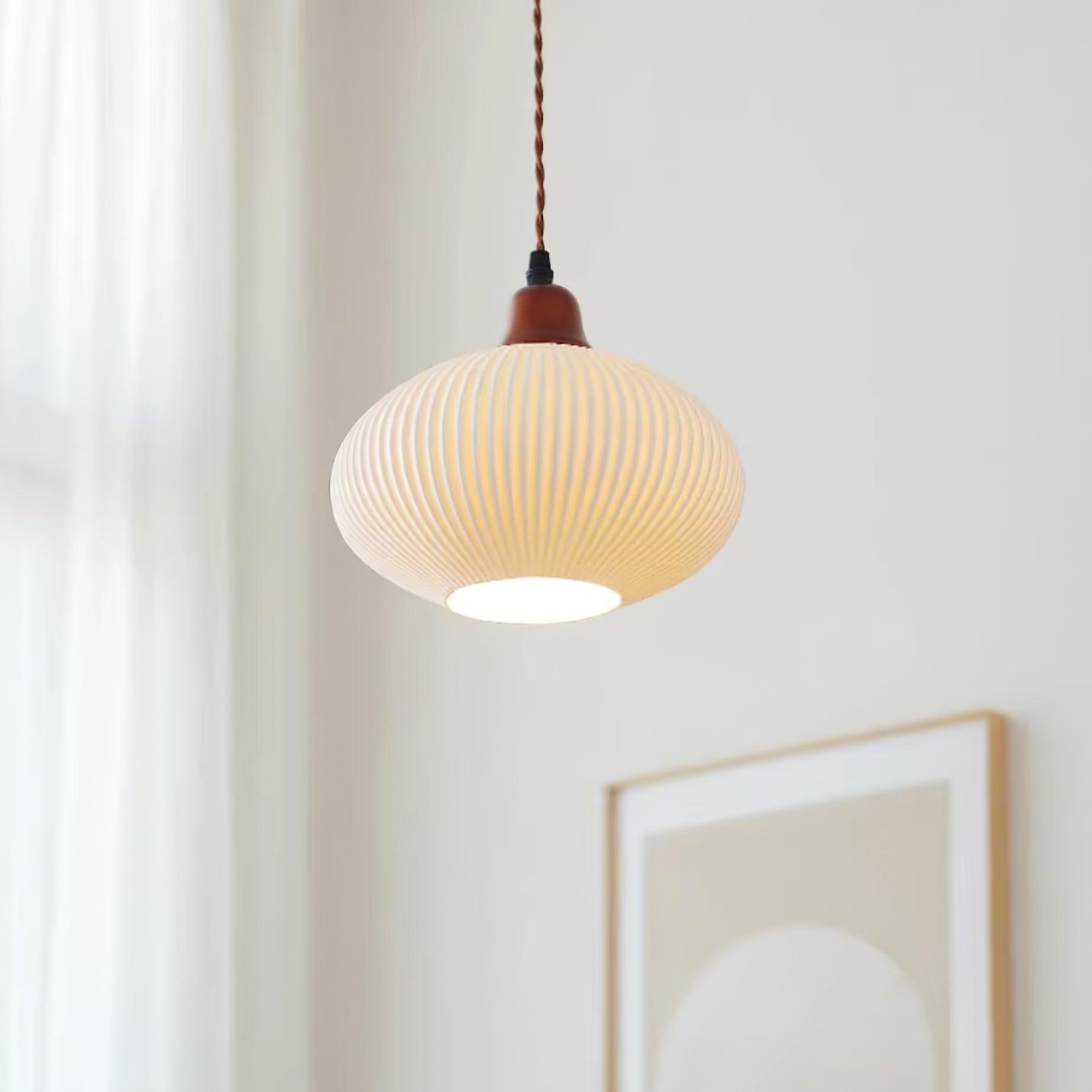 Kolekcja Sidra | Ceramiczna lampa wisząca w naturalnych ziemistych odcieniach | Eleganckie oświetlenie do przytulnych wnętrz